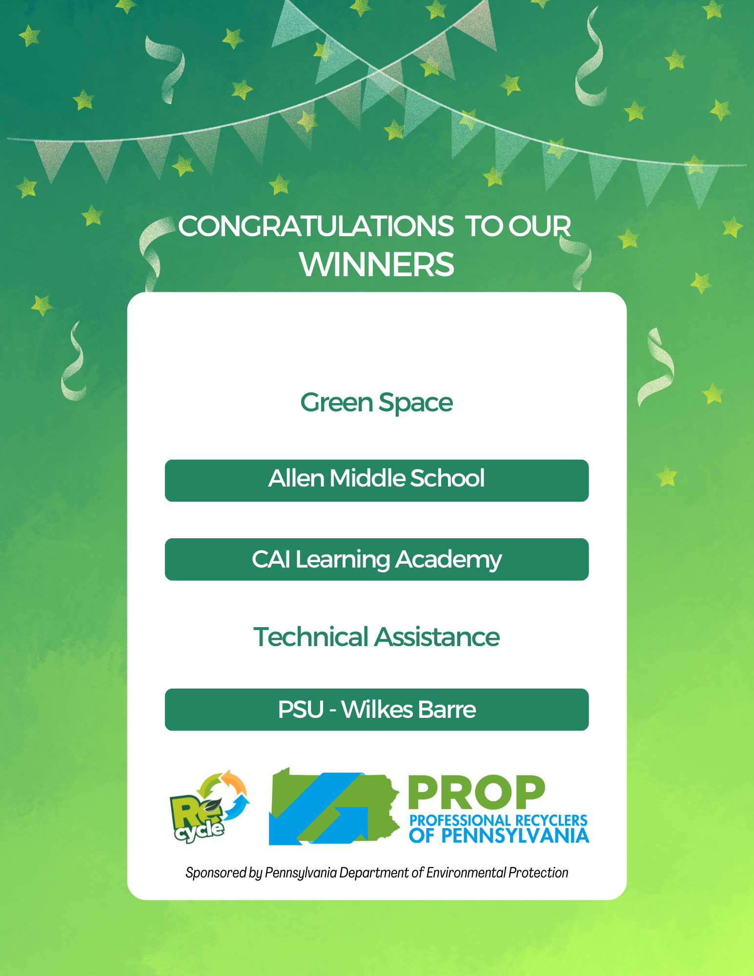 Green Space - Technical Assistance Winners